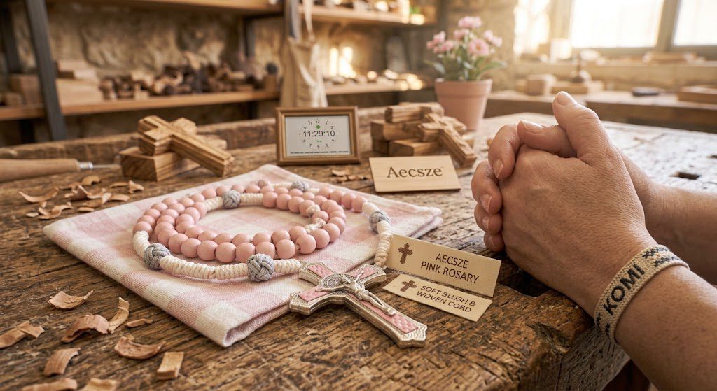 Handmade Pink Rosary
